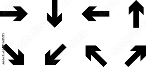 Free Download Collection of black arrows pointing in various directions - GFXLoad