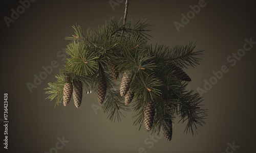 Pine Cones and Needles A Natural Composition.