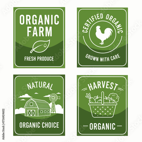 Organic labels set. Collection various logo for organic cosmetics or products isolated on white background