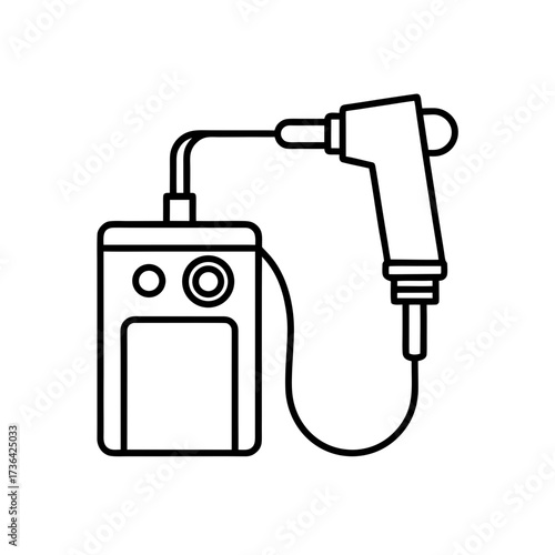 Outline of a portable dental water flosser silhouette