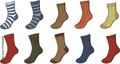 vector set of new sock pairs
