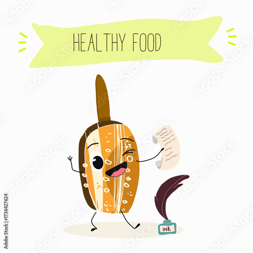 Tasty ice creams, ice-cream cones and popsicle, funny characters, hand drawn vector illustration.