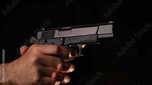 Repeated Loading and Rapid Firing of a Handgun, Action Concept