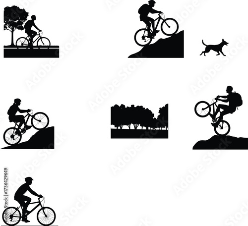 bicycle, cycling, bike, ride, sport, outdoor, exercise, fitness, wheel, motion, speed, adventure, park, nature, lifestyle, silhouette, activity, health, recreation, freedom
