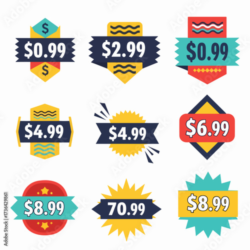 Set of discount labels