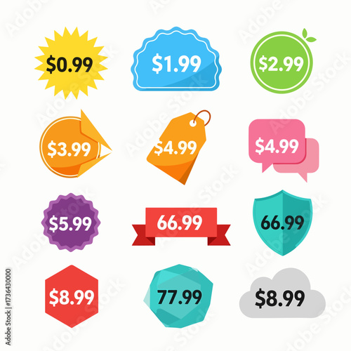 set of discount labels