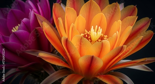 Vibrant Cactus Flowers A Stunning Display of Color and Beauty.
