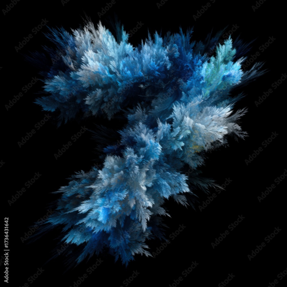 Fototapeta premium Digit 7 Frozen Frosty Textures and Icy Lettering Overlays for Winter Themed Design and Photography with Delicate Crystal Growths and Elegant Typography Elements