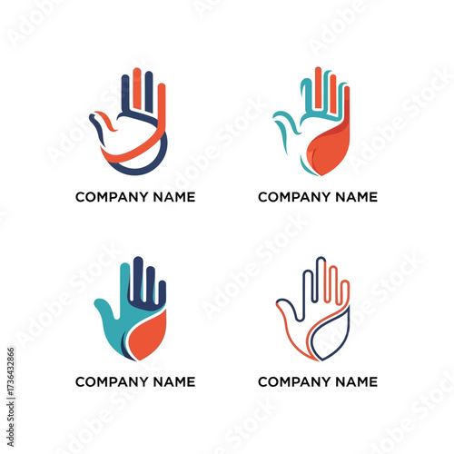 Hand logos representing community support and assistance for various organizations.