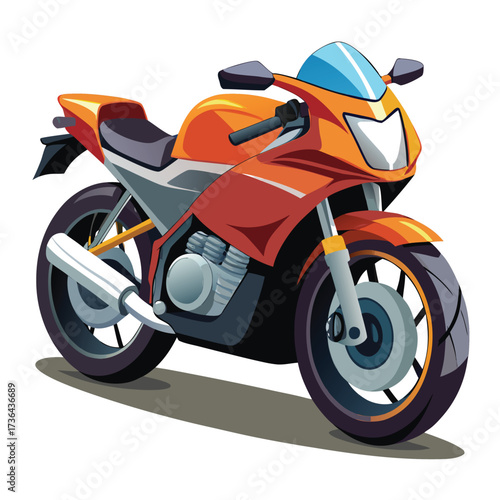 Orange and red sport motorcycle with blue icon isolated on white transparent background vector eps png jpg business people clipping path cutout 2025 2026 4k full hd poster banner label download