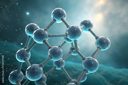 Molecular structure of diamond crystal lattice molecule