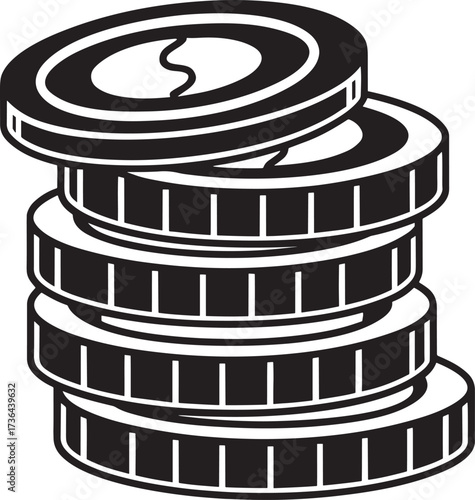Stack of Coins Illustration