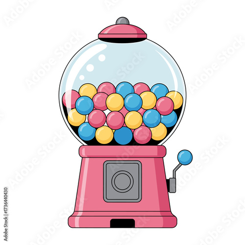 Colorful Gumball Machine A Nostalgic Sweet Treat with Vibrant Candy