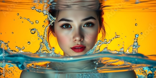 Photorealistic image, professional photography style, warm and slightly dark tones, soft lighting, vibrant complementary colors, balanced tones, adorable woman with charming features.