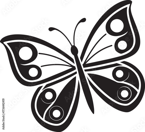 Elegant Butterfly Silhouette