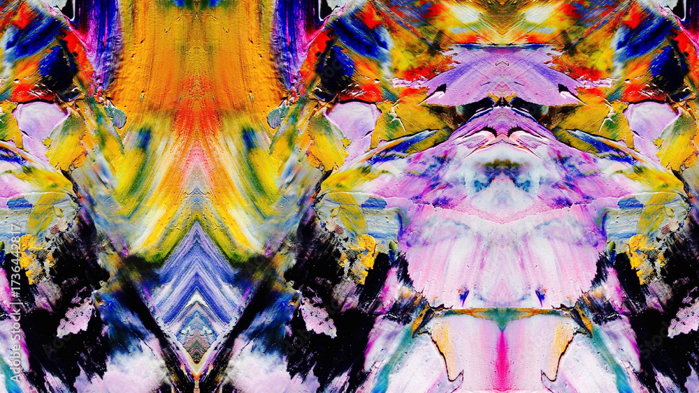 Fototapeta premium Abstract art background . Hand painting artwork on canvas .