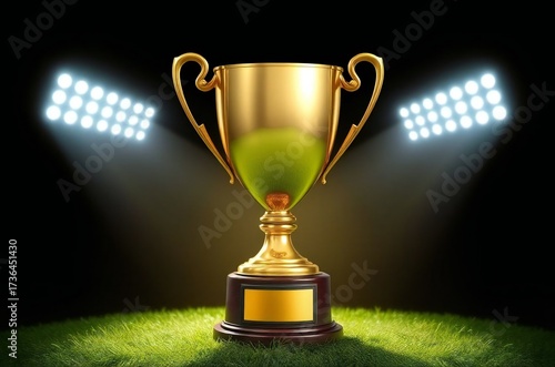 Trophy cup isolated on white