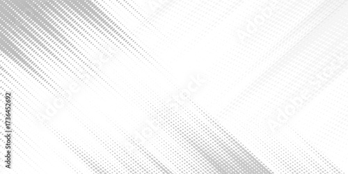 Grunge halftone gradient background. Faded grit noise texture. White and black sand wallpaper. Retro pixelated backdrop. Anime or manga style comic overlay. Vector graphic design textured template