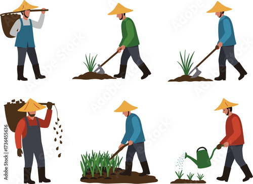 Farmer, Agriculture, Farming, Cultivation, Gardening, Harvest, Soil, Plants, Crops, Tools, Rural, Village, Labor, Manual, Traditional, Worker, Field, Growth, Nature, Work, Lifestyle
