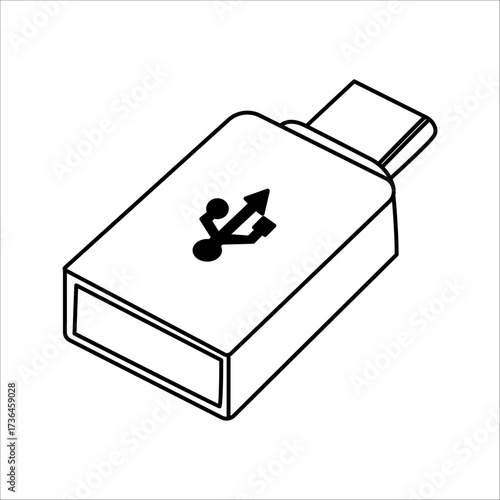 usb flash drive vector illustration