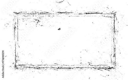 Paint brush grunge border frame.Paint brush grunge border frame.Vintage photo film frame of a middle format camera with dusts and scratches on transparent background