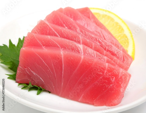Fresh tuna sashimi on a plate (1)