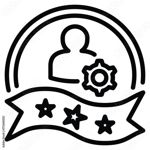 Employee Appreciation Icon Line Vector Illustration