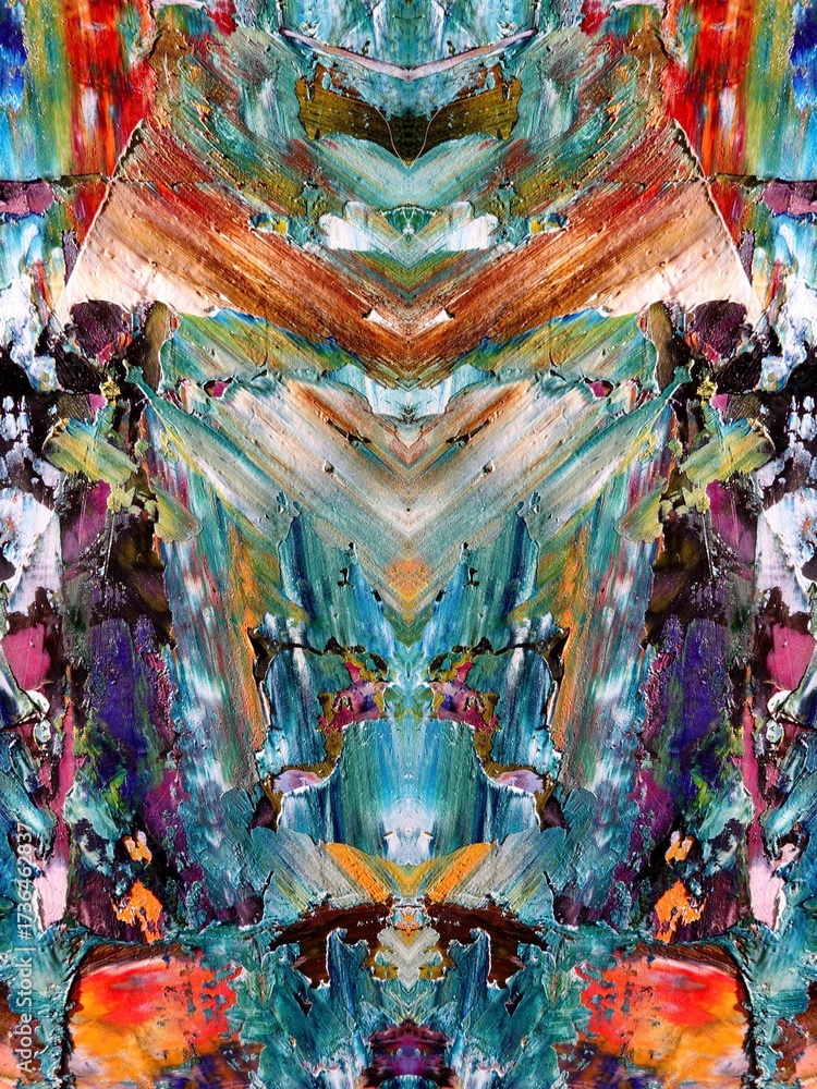 Fototapeta premium Abstract art background . Hand painting artwork on canvas .