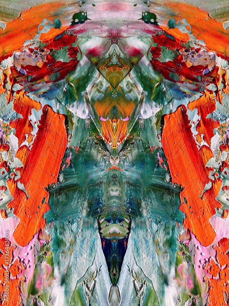 Fototapeta premium Abstract art background . Hand painting artwork on canvas .