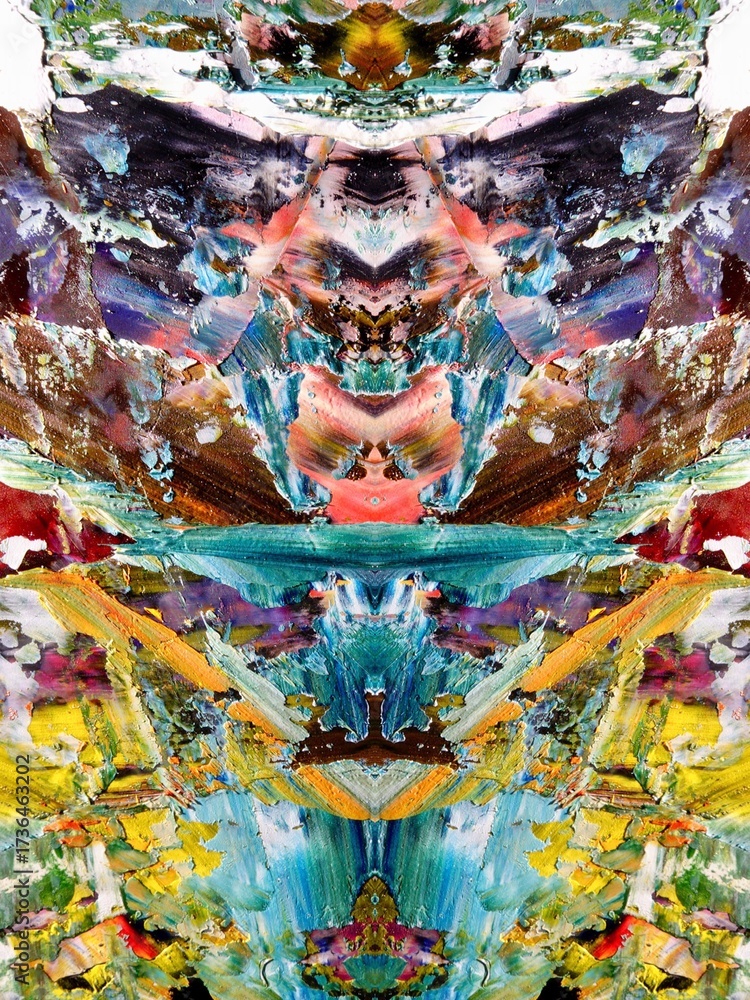 Fototapeta premium Abstract art background . Hand painting artwork on canvas .
