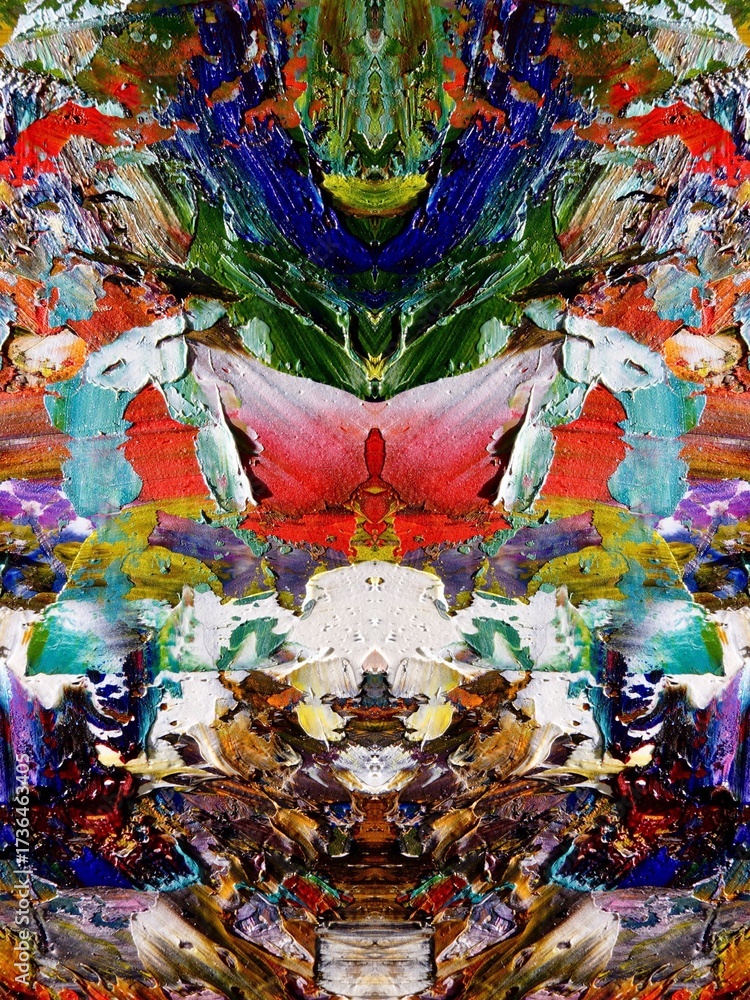 Fototapeta premium Abstract art background . Hand painting artwork on canvas .