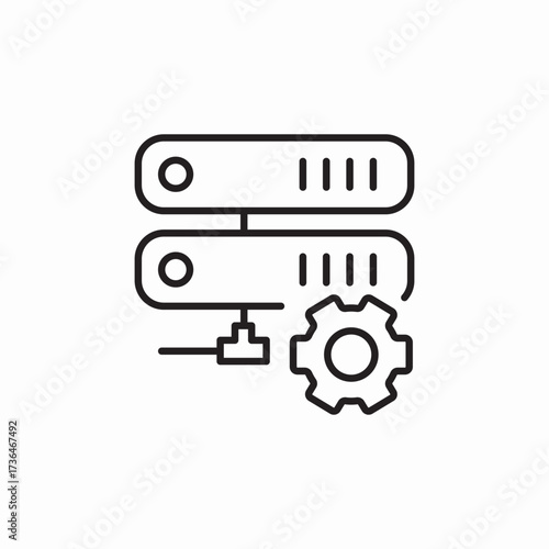 server configuration icon sign vector