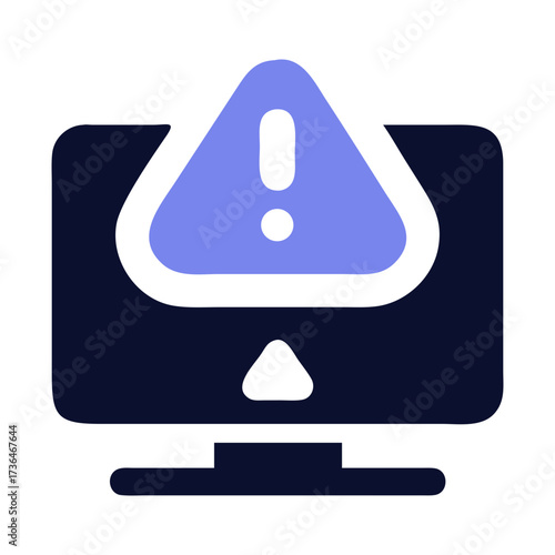 Cyber Attack Alert Icon for Digital Security and Threat Monitoring
