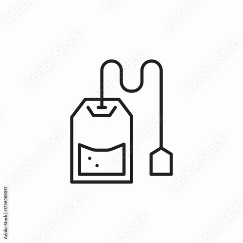 tea bag icon sign vector