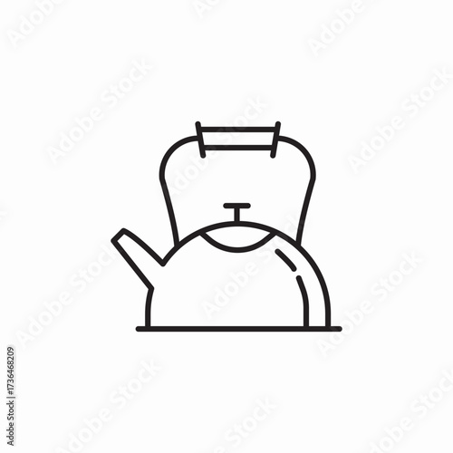 whistle kettle icon sign vector