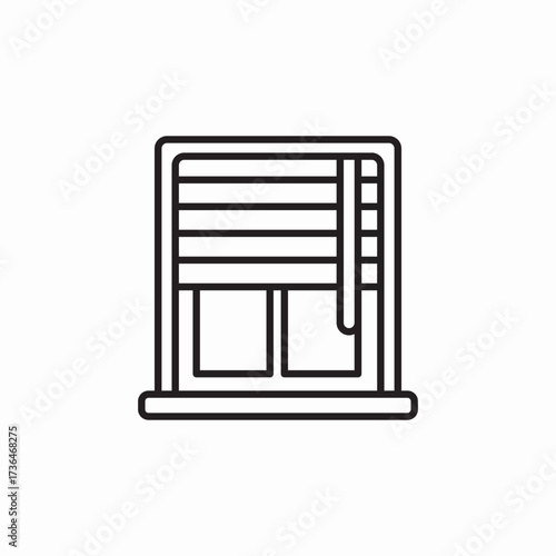 window blinds icon sign vector