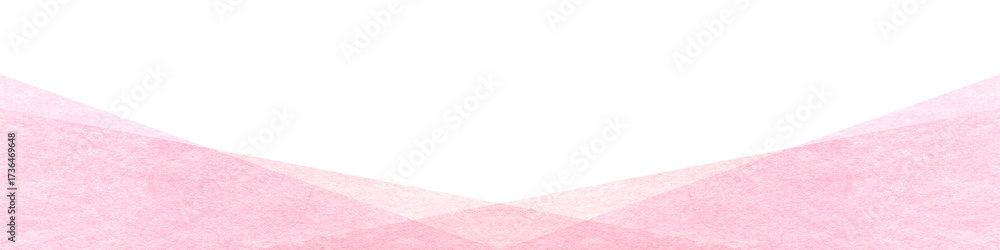 Fototapeta premium ピンク色の水彩で描かれたかわいい和風の幾何学的なバナーフレーム