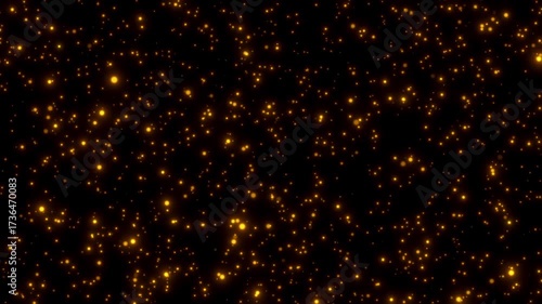 Sparkling glowing stars isolated on green background. 4K Keylight Animation.
