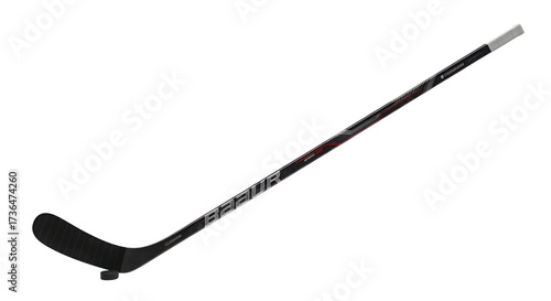 Ice hockey stick and puck isolated PNG with Transparent Background