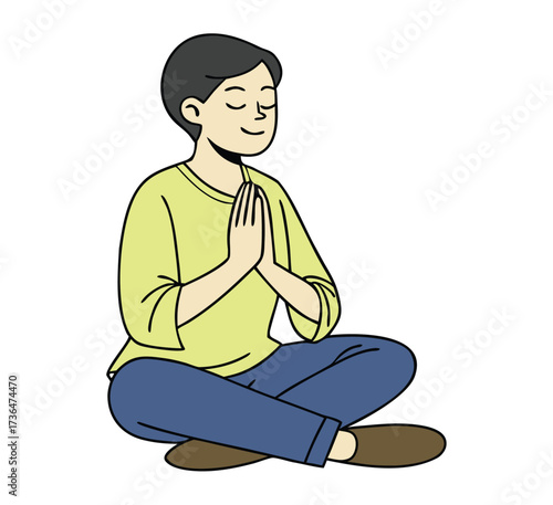Colorful Yoga Poses Silhouette Vector Illustration