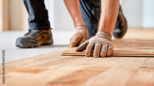 Installer for wood floor panels