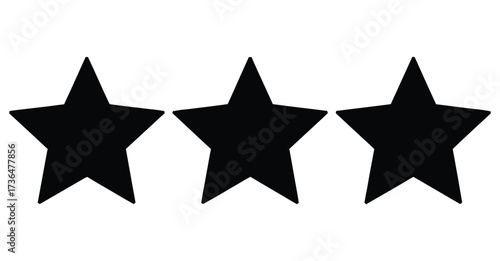 User Feedback Three Star Rating Badge For Web And Mobile Design