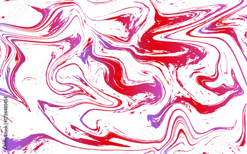 Abstract fluid art background featuring swirling red, black, and white marbled patterns. Liquid-like movement with organic waves and irregular textures molten lava or marbled paint.