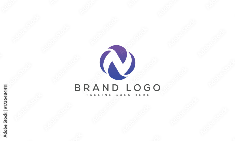 Fototapeta premium letter N logo design vector template design for brand.