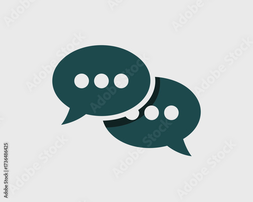 Chat Bubbles Conversation Icon, Chat, Bubbles, Conversation, Message, Dialogue, Talk, Speech, Communication, Discuss, Messaging, Texting, Bubble, Speak, Interact, Comment, Reply, Forum, Social, Networ