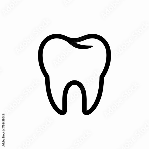 tooth, dental, dentist, vector, icon, outline, oral, hygiene, care, health, clean, white, medicine, clinic, smile, mouth, cavity, treatment, minimal, design, graphic, illustration, anatomy, protection