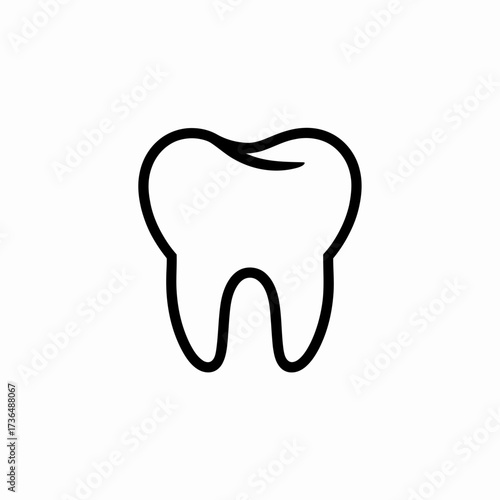 tooth, dental, dentist, vector, icon, outline, oral, hygiene, care, health, clean, white, medicine, clinic, smile, mouth, cavity, treatment, minimal, design, graphic, illustration, anatomy, protection