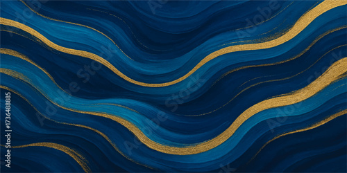 Blue flowing fabric texture background
