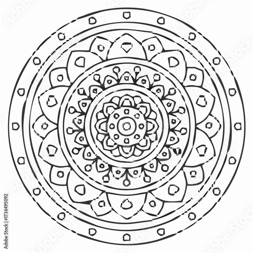 Intricate Mandala Coloring Pa...