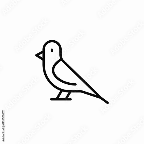 bird animal icon sign vector